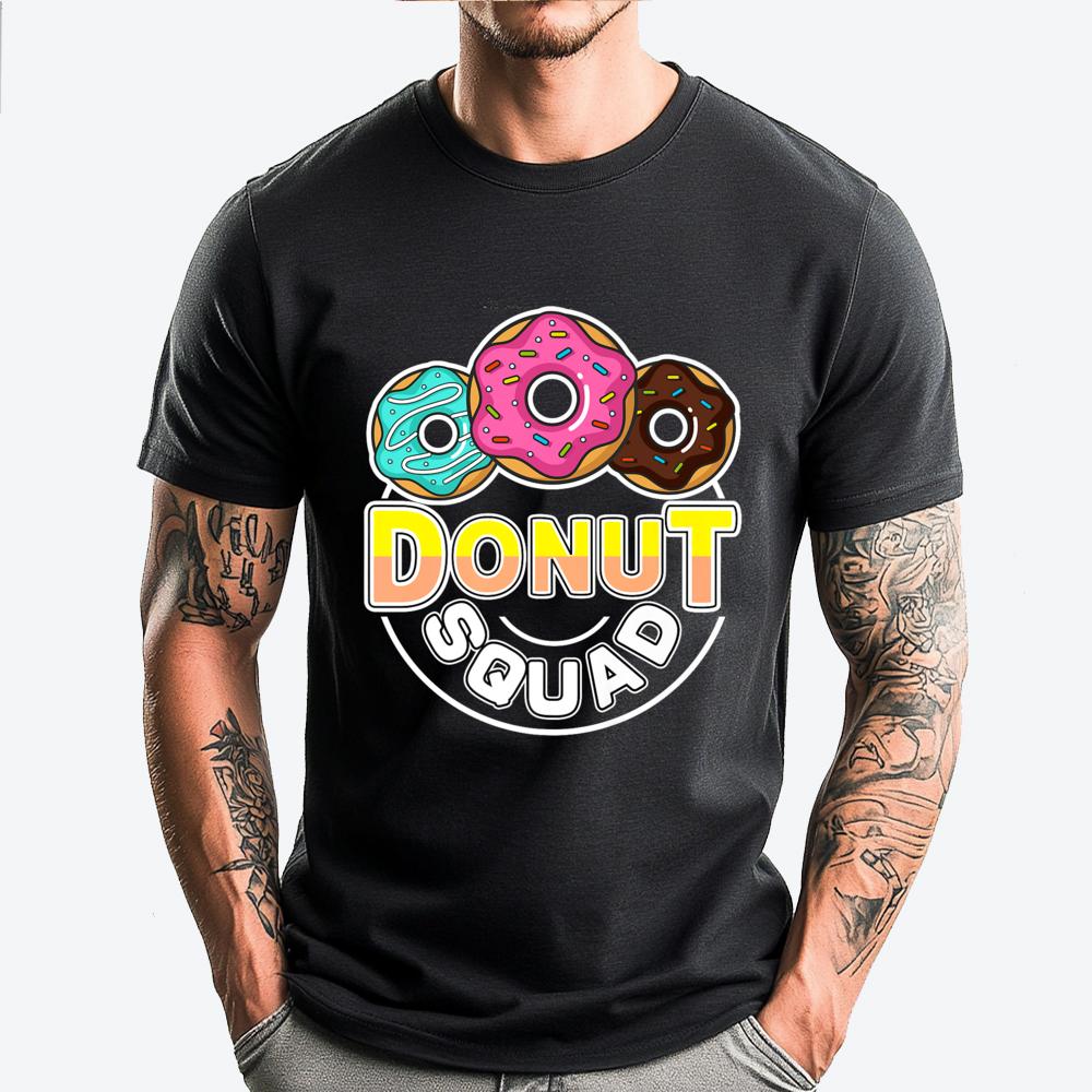 Donut Squad Matching Donut Party Crew Doughnut Sprinkles Vintage T Shirt Men Funny Shirt T Shirt Family