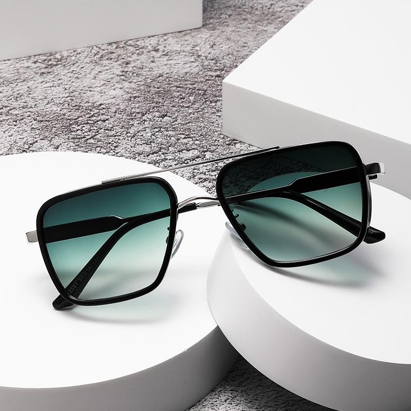 Trendy Metal Square Steampunk Sunglasses Custom Logo Metal Shades Sun Glasses