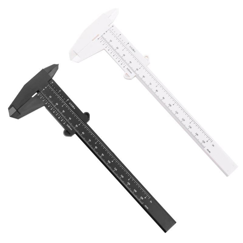 Vernier Caliper with Clear Black Marking 150mm Plumbing Model Making Measure Tool Plastic for Woodworking Metalworking