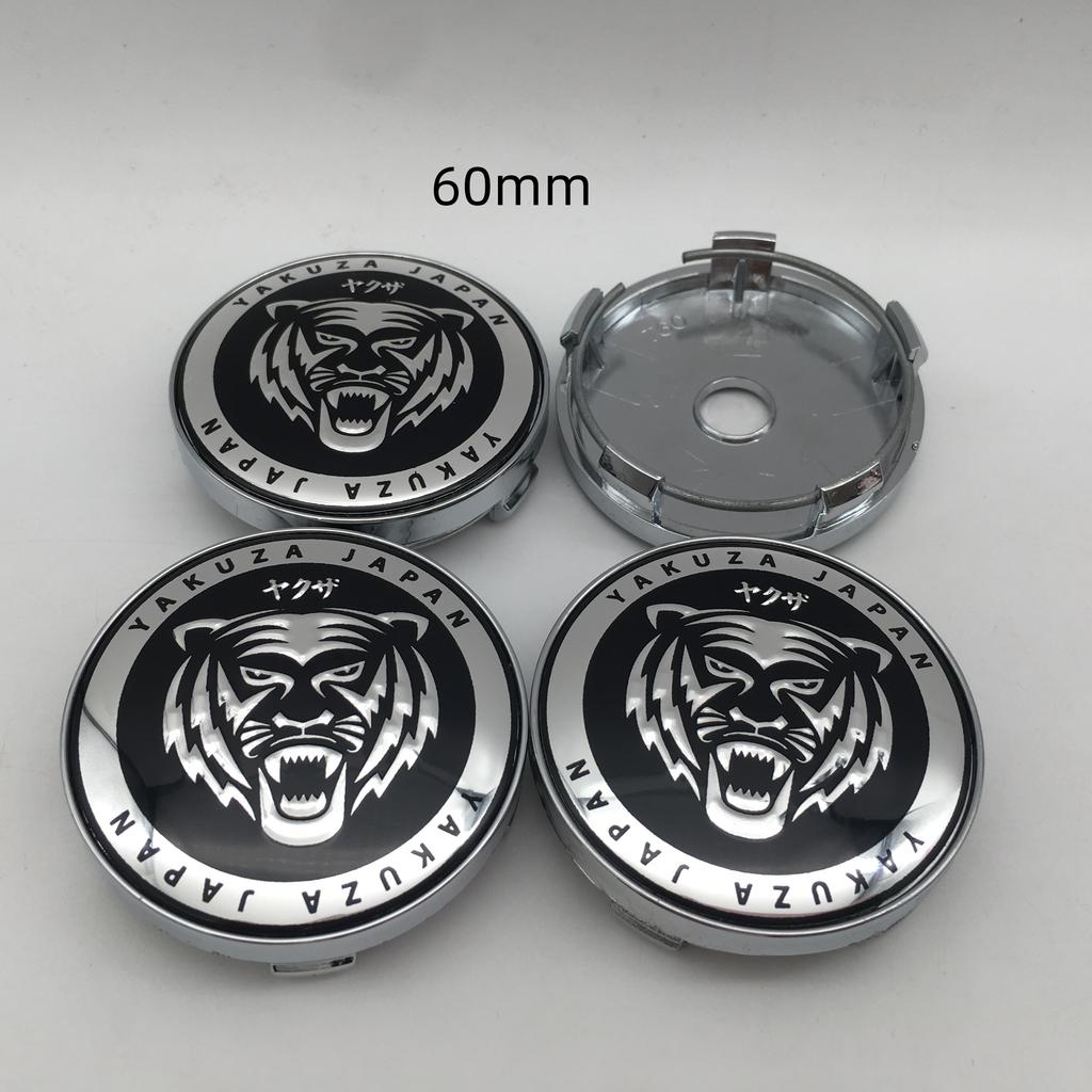 AAZT1 4pcs 3D new 56mm 60mm For Car Wheel hub Center Cap emblem Badge covers sticker Decals Styling accessories