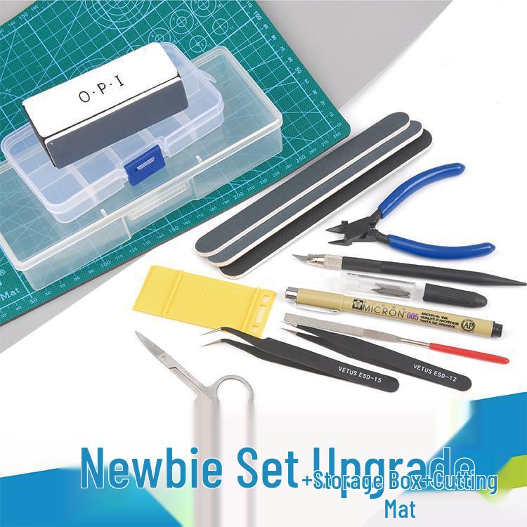 Набор инструментов для сборки моделей Gundam: Кусачки, Хобби-нож, Пинцет, Электрический полировщик