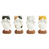Set of 4 Pettari Cat Japanese Cute Interior Cat Figurines Figurines, Gift, Decor, (4 Cats)