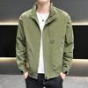 Jacket for Men In Spring and Autumn New Stand-up Collar Jacket for Young Men Loose Casual Solid Color Spring and Autumn Clothes for Men
