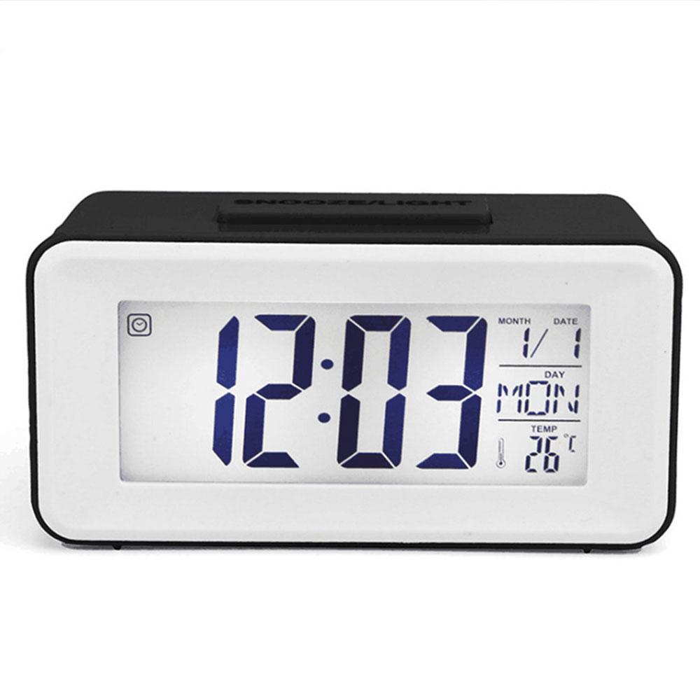Simple Home Digital Electronic Clock 12/24 Hours Voice Control Backlight Multifunctional Bedroom Bedside Children's Decoration