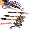 SOUGAYILANG Fishing Rod Reel Combos, Collapsible Telescopic Fishing Pole with 13+1BB Spinning Reel