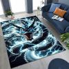 Magic Dragon Mythology Art Chinese Loong Cartoon Rug for Bedroom Living Room Sofa Home Doormat Decor, Large Non-slip Floor Mat