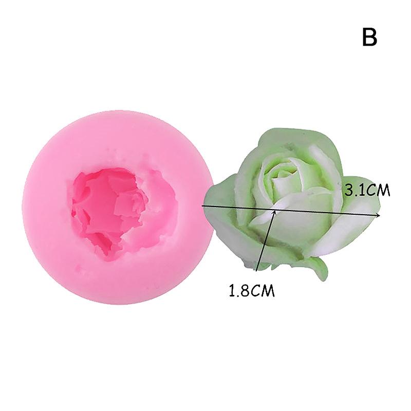 3D формы для роз, сделай сам, гипсовая работа, глина, смола, искусство, мягкая силиконовая форма для помадки, торта, мыла, льда, шоколада, украшения, инструмент для выпечки