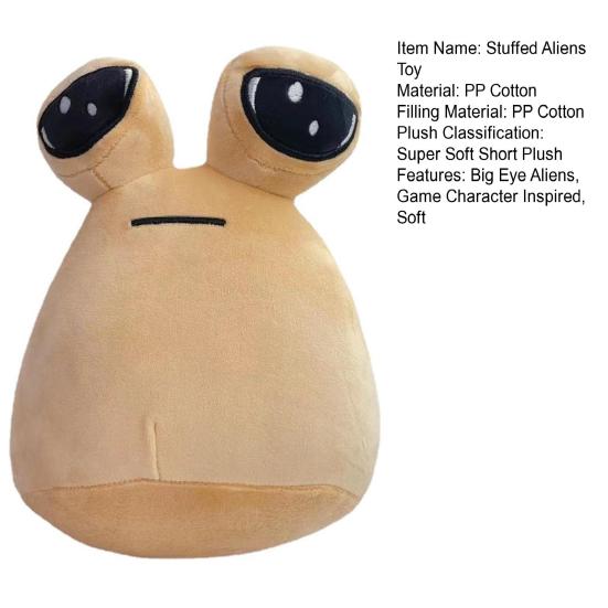 22 см большие глаза пришельцев плюшевый игровой персонаж вдохновленный мягкий полипропиленовый хлопок плюшевый пришелец улитка игрушка кукла украшение для дома игровой любитель подарок на день рождения