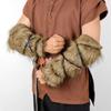 Viking Medieval Fox Fur Cuff Sleeves Cosplay Costume Accessories Men Women