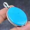 Sleeping Turquoise Gemstone Handmade 925 Sterling Silver Gift Pendant 2.09" G7o11