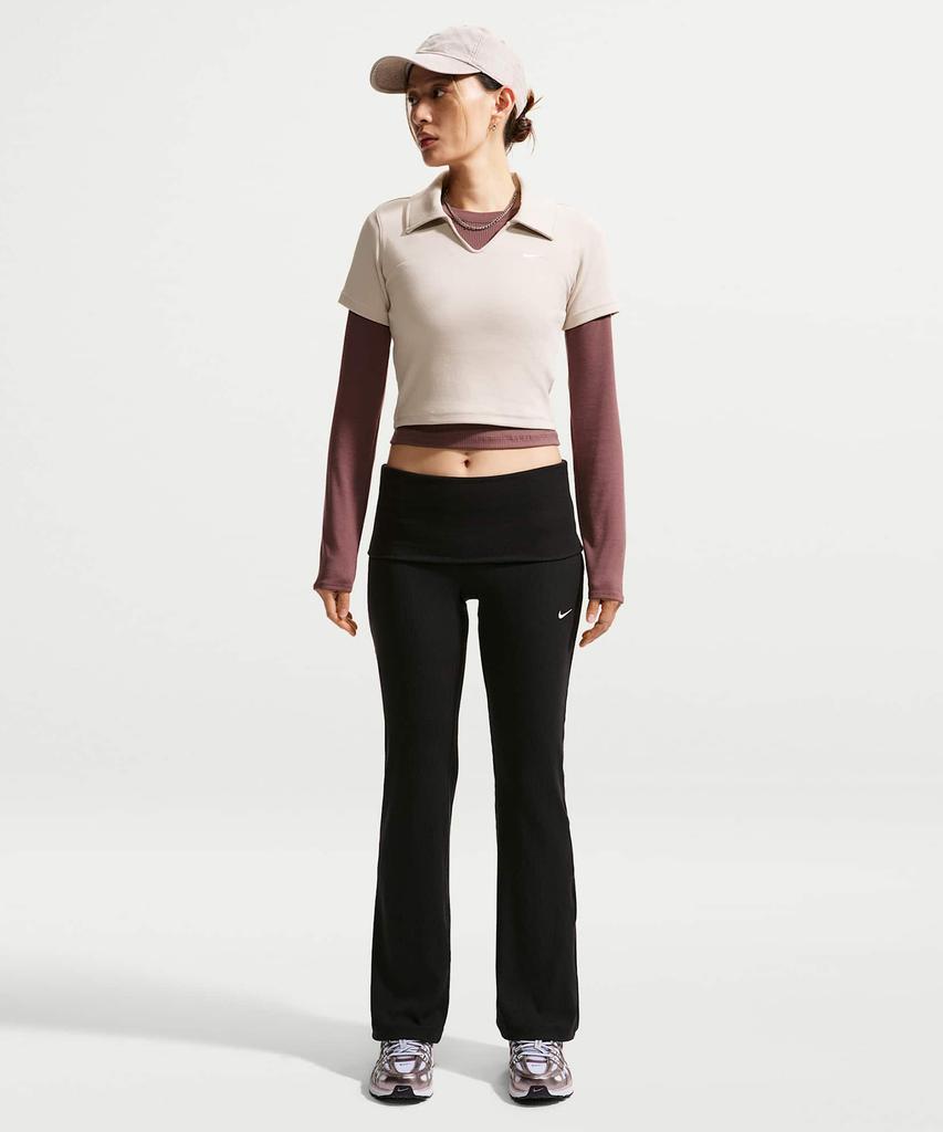 NIKE Sportswear Tight Crop Polo W - Cream Ii:White / Io2730-236