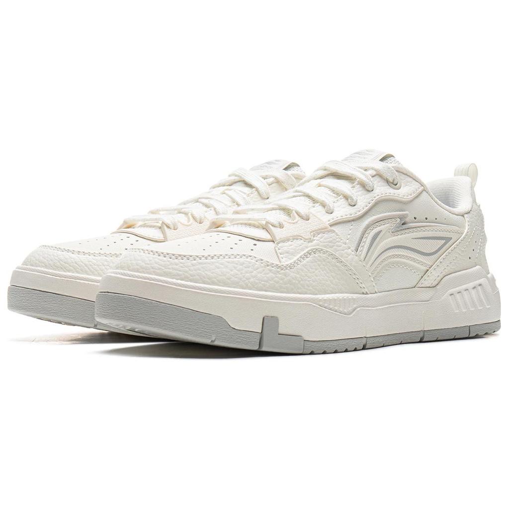 Li Ning Original Era Скользкие, износостойкие, легкие, дышащие низкие кеды для скейтбординга Женские цвет слоновой кости AGCU370-3