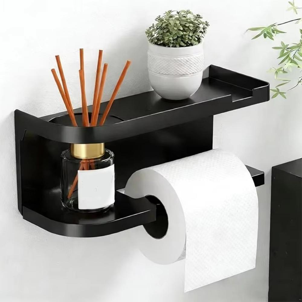 Space Saving Toilet Roll Paper Holder Wall Mounted Paper Towel Holder Kitchen
