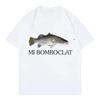 Смешная белая повседневная футболка с мемом Mi Bomboclat Fish, мужская и женская, топ от люксового бренда