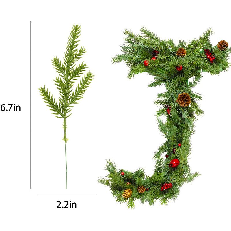 10/30PCS Artificial Plants Cheaper Christmas Tree Pine Needles New Year Decorations for Home Scrapbooking Diy Gifts Candy Box
