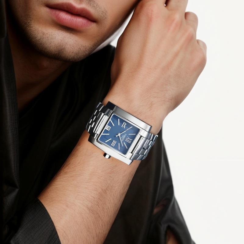 Tissot Кварцевый механизм 30м Водонепроницаемость Мужские Часы Часы Синий Циферблат Корпус из Нержавеющей Стали T60.1.581.43