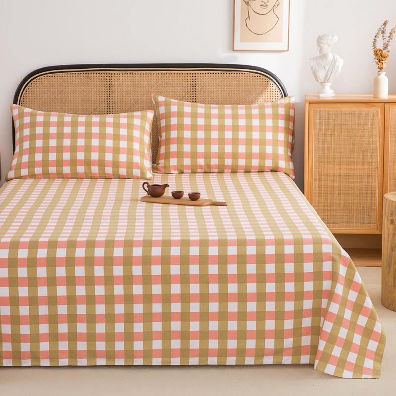 Оптовая продажа 100% хлопок старые грубые тканые простыни чистый хлопок кан одинарный комплект из трех предметов одинарная мягкая циновка студенческое общежитие циновка