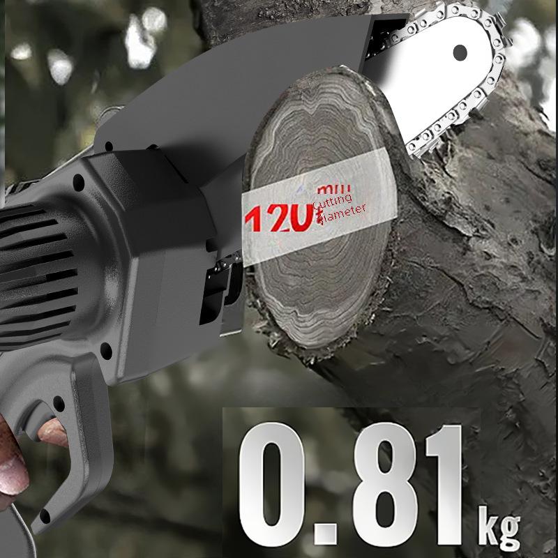 Аккумуляторная мини-электрическая пила для деревообработки — литиевая, для работы одной рукой, беспроводная, для домашнего хозяйства и лесозаготовок на открытом воздухе.