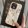 Крутой чехол для телефона с узором из кожи личи «Цветок Персика» для iPhone 17 16e 16 15 14 13 12 Air Pro Max Plus X XR XSMax