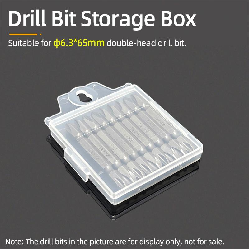 Drill Bit Storage Box Double Head Screwdriver Bit Organizer Case Box Accessories Tool Plastic Box Empty Drill Packaging Case
