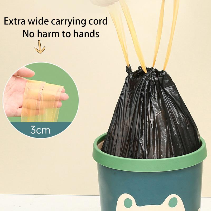 1/5 Rolls Disposable Dustbin Bag Household Large Capacity Trash Bag Kitchen Bathroom Portable Cleaning Big Plastic Bag