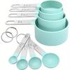 8pcs Measuring Cups & Spoons Set,Stackable Nesting Measure Cups with Stainless Steel Handle,Kitchen Gadgets for Cooking & Baking