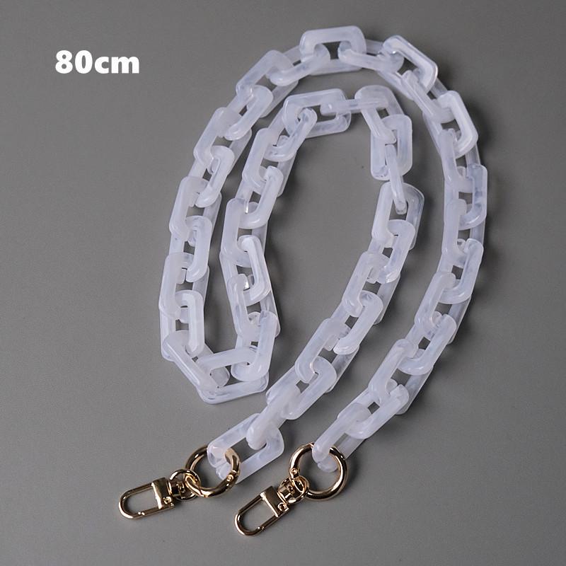 Новая модная женская сумка, аксессуар, цепочка, съемный сменный белый прозрачный ремешок, женская сумка на плечо, сделай сам, полимерная сумка, милая цепочка