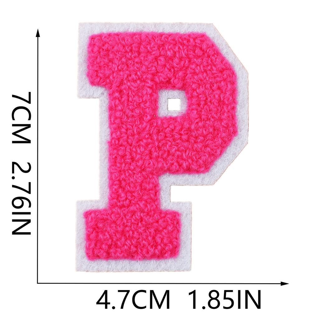 Mixed Color 7Cm Towel Embroidery English Letters Cloth Sticker Clothing Accessories Letter Sticker Computer Embroidery Chapter Boy Ironing Letters