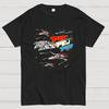 Red White and Pew Pew Pew Cotton Casual Cool Loose T-Shirt