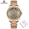 Naviforce Original Women Casual Quartz Watch Waterproof 3ATM Stainless Steel Strap Round Case Simple Lady Fashion Accessories Watch NF5067