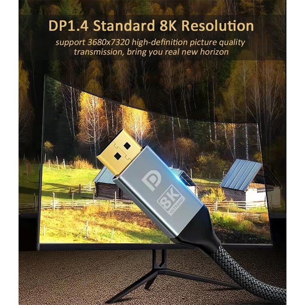 4K 144 Гц DisplayPort кабель DP 1.4 Display Port Displayport кабель 2K@240 Гц 8K@60 Гц для ПК ноутбуков ТВ проекторов Аудио Видео кабель
