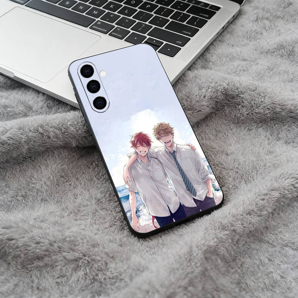 BL- Anime Ritsuka- Mafuyu Sato -Given Soft Silicone phone Case for Samsung Galaxy A73/A71/A72/A70/A53/A52/A51 - Black