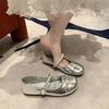 Mary Jane Shoes for Women Round Toe Woman Flats Silver Pearl Wholesale Spring High Quality Fashion 39 Low Price Summer 2025 Y2k