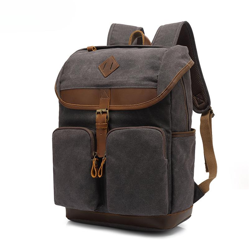 Рюкзак студенческий рюкзак ретро дорожный рюкзак для спорта на открытом воздухе водонепроницаемая вощеная холщовая дорожная сумка