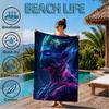 Tree Spirit's Electric Glow Beach Towel, Super Soft Microfiber, Perfect Gift for Her/Him, Birthday, for Pool, Beach, Travel, Decor Beach Party
