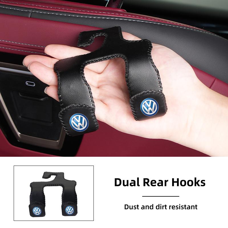 Double Hooks Fastener For Automotive Leather Seams Storage Practical accessory For VW GTI Polo Passat Scirocco Golf Tiguan Jetta GV37J
