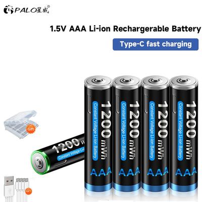 1,5 В AAA литий-ионная аккумуляторная батарея AAA 3A литиевые батареи с зарядкой через USB с USB-кабелем для игрушек с мышью с дистанционным управлением