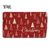 Christmas Bathroom Door Rug Mat, Festive Entrance Rug, 35" x 24" Non-Slip Washable Indoor Floor Mat Welcome Water Absorbent for Kitchen Holiday