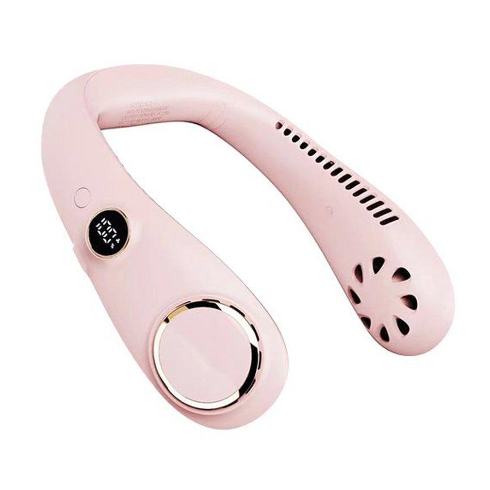 Портативный подвесной вентилятор для шеи, беспроводной USB-перезаряжаемый летний вентилятор, охлаждающий безлопастный носимый вентилятор с шейным ремешком, спортивный кулер для шеи