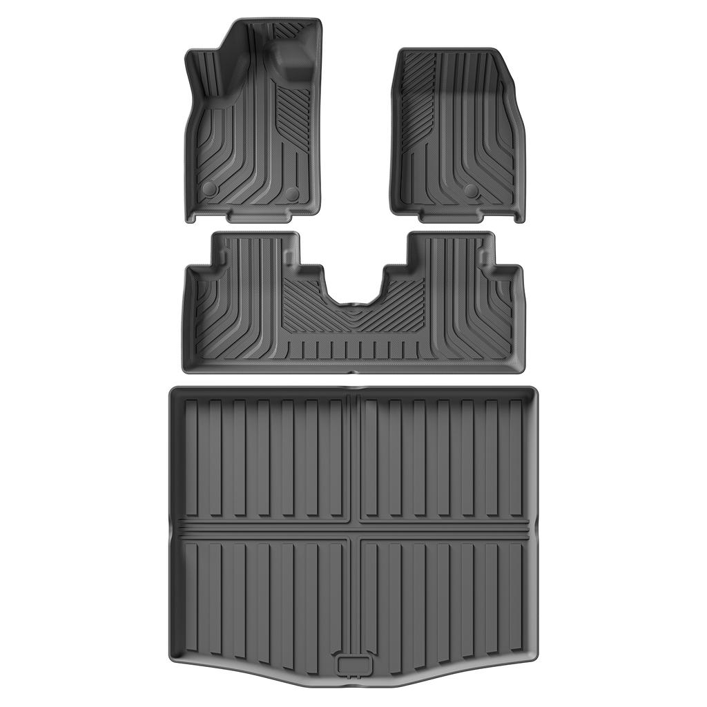 Smabee Left Drive for Ford Mustang Mach-E 2021 -2026 TPE Car All-weather Floor Mats Trunk Pad Backrest Liner Accessories Black