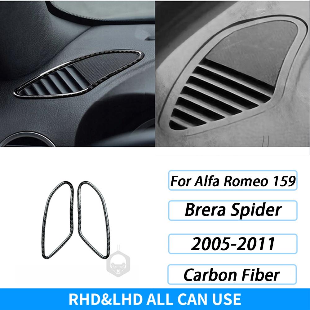 Carbon Fiber Gear Air Outlet Window Lift Steering Wheel Panel Suit Car Interior Accessories Sticker For Alfa Romeo 159 2005-2023