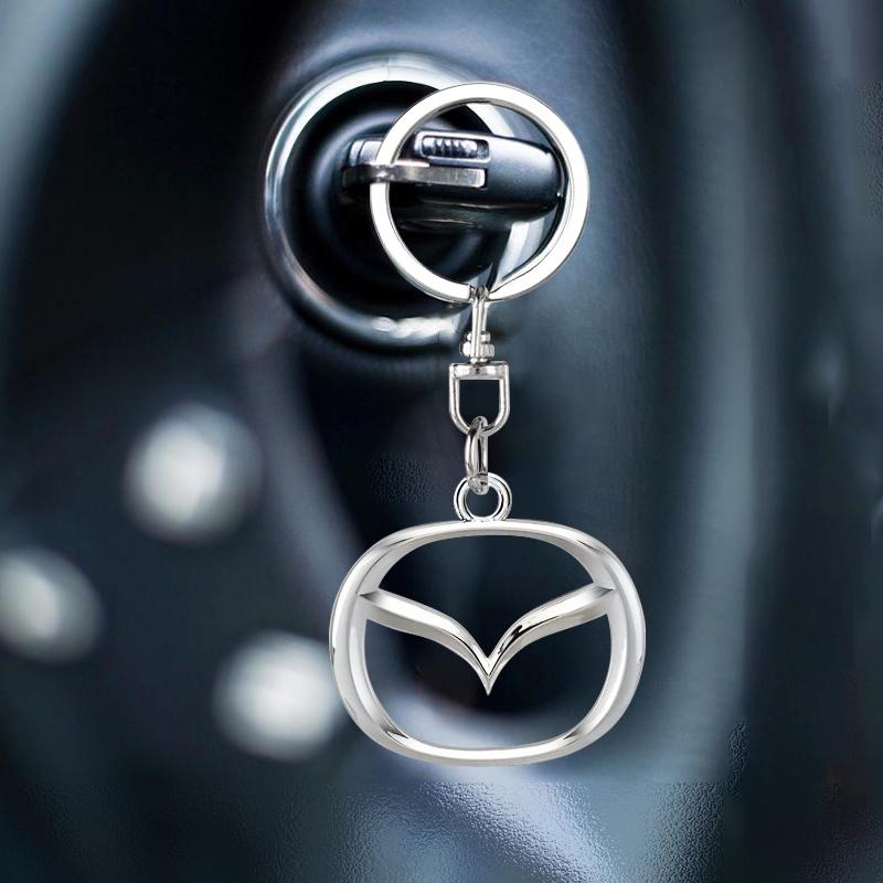 1 шт. 3D Металлический Значок Автомобиля Брелок Цинковый Сплав Брелоки Автоаксессуары Для Mazda 6 3 CX5 5 2 323 CX7 Demio Atenza Axela MX30 CX30 CX3 CX9 RX8 RX7