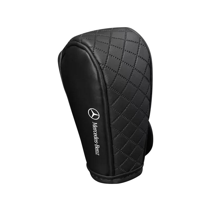 CRY1 1Pcs PU Leather Non-slip Wear-resistant Car Shift Handle Stickers For Mercedes Benz C400 C450 C160 C180 C200 C220 C250 C300 C350