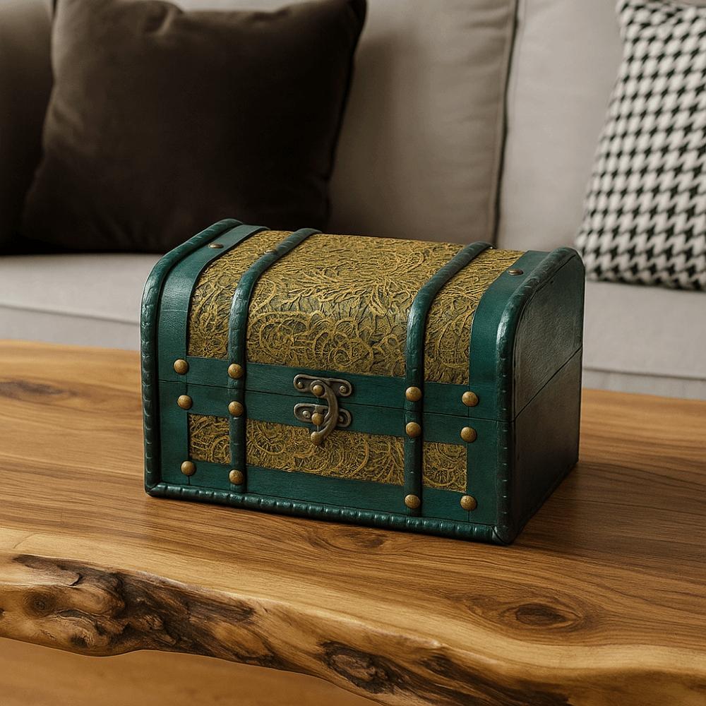Прочный Антикварный Деревянный Ящик для Хранения Антикварная Отделка Деревянная Коробка для Украшения Дома Резной Дизайн с Крышкой Органайзеры Кейс Спальня