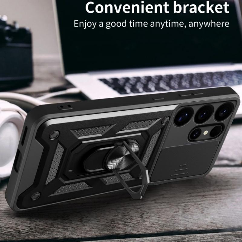 Для Samsung Galaxy S25 Plus FE Магнитный держатель-кольцо для пальца Военный защитный чехол