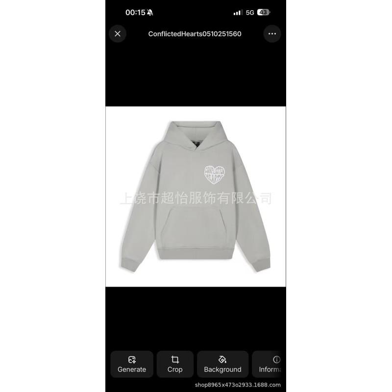 Hooded Sweatshirt Set Letter Print Casual Streetwear Loose Fit Teens