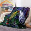 Animal Blanket Peacocks and Tigers  Print All Season Lightweight Plush Cozy Super Soft Luxury Couch Sofa Bed