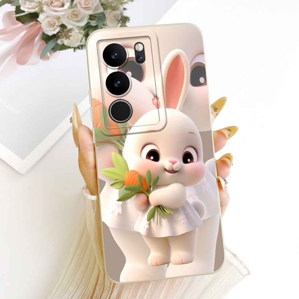 For vivo S17 V2283A Case Cute Cartoon Cat Butterfly Silicone Back Cover For Vivo S17 S17 Phone Protection Cases Fundas