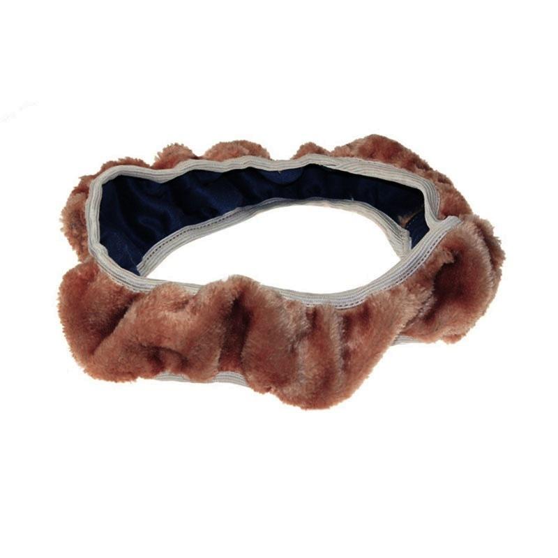 Зимний плюшевый чехол на руль, автомобильный аксессуар, ручки, авто, одноцветный чехол