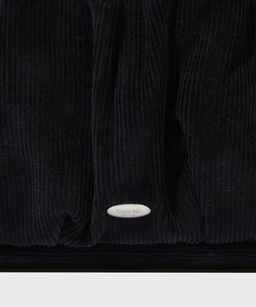 Covernat Женская Вельветовая Сумка-Даффл Черная с Клеверным Сердцем и Пузырьками